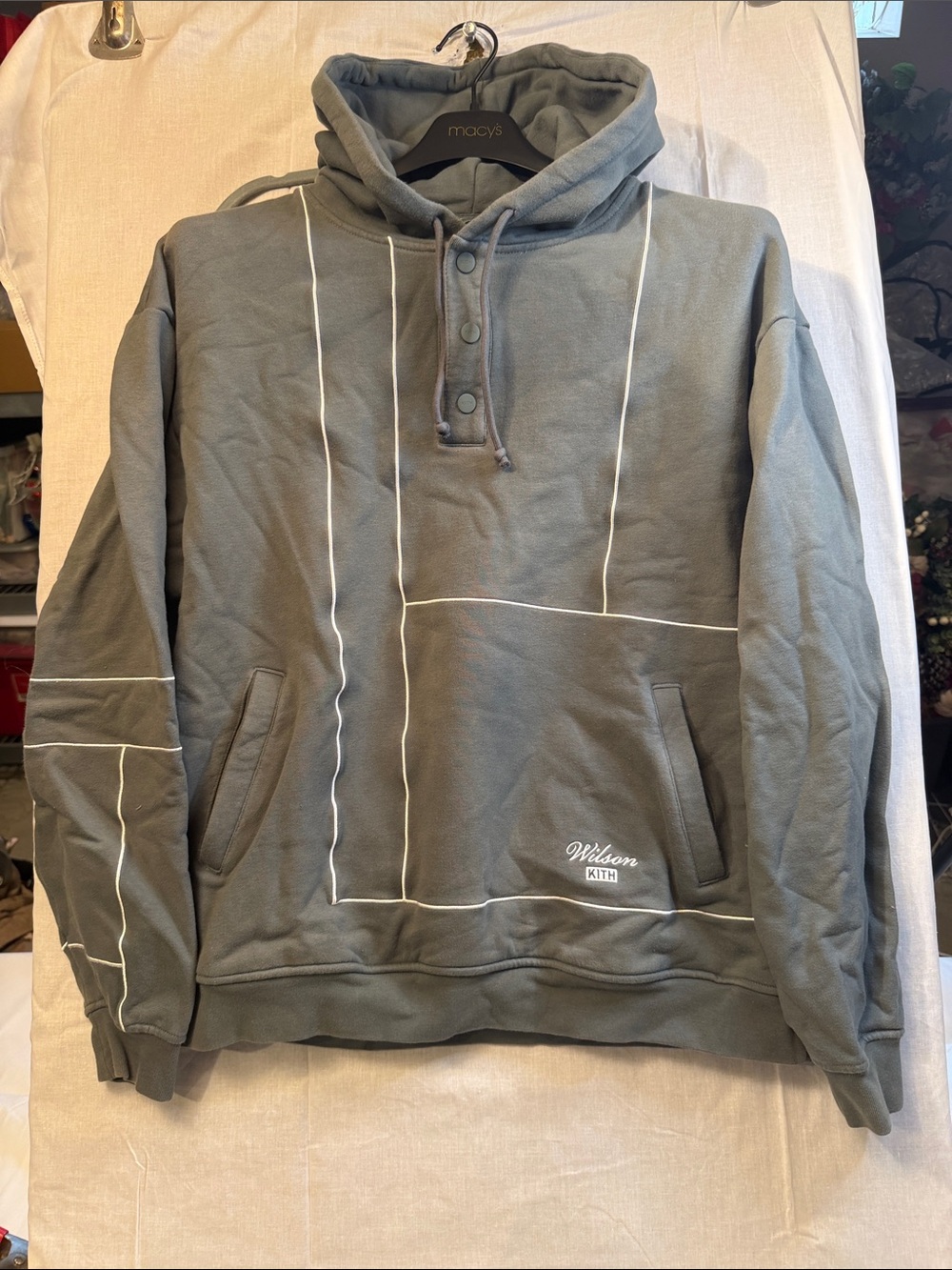 Kith Wilson Men’s Hooded Sweatshirt - Olive Green